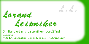 lorand leipniker business card